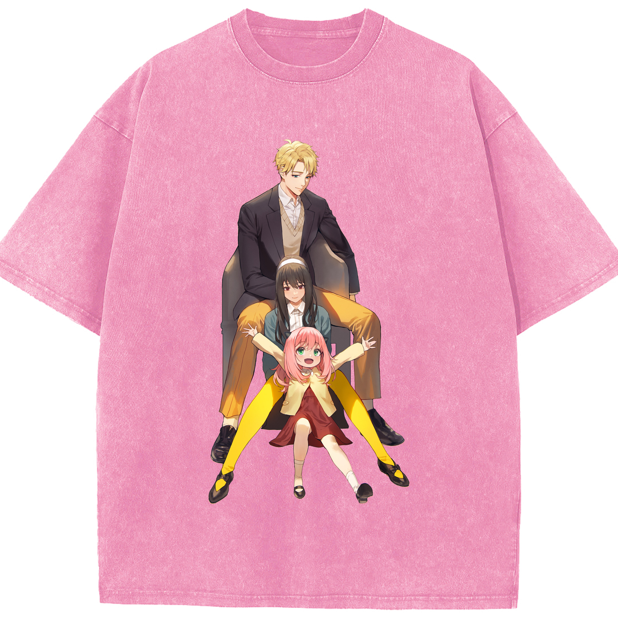 （画像用） SPY×FAMILY间谍家家酒 綿100% ヴィンテージ風 半袖Tシャツ（フロントプリント）